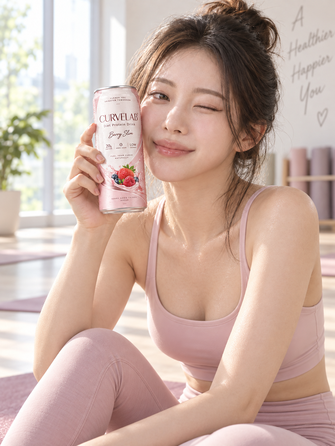 베리 슬림을 든 고객 후기 연출 사진